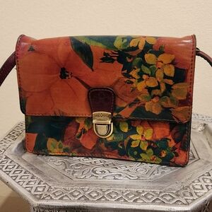 Patricia Nash Floral Leather Crossbody Bag